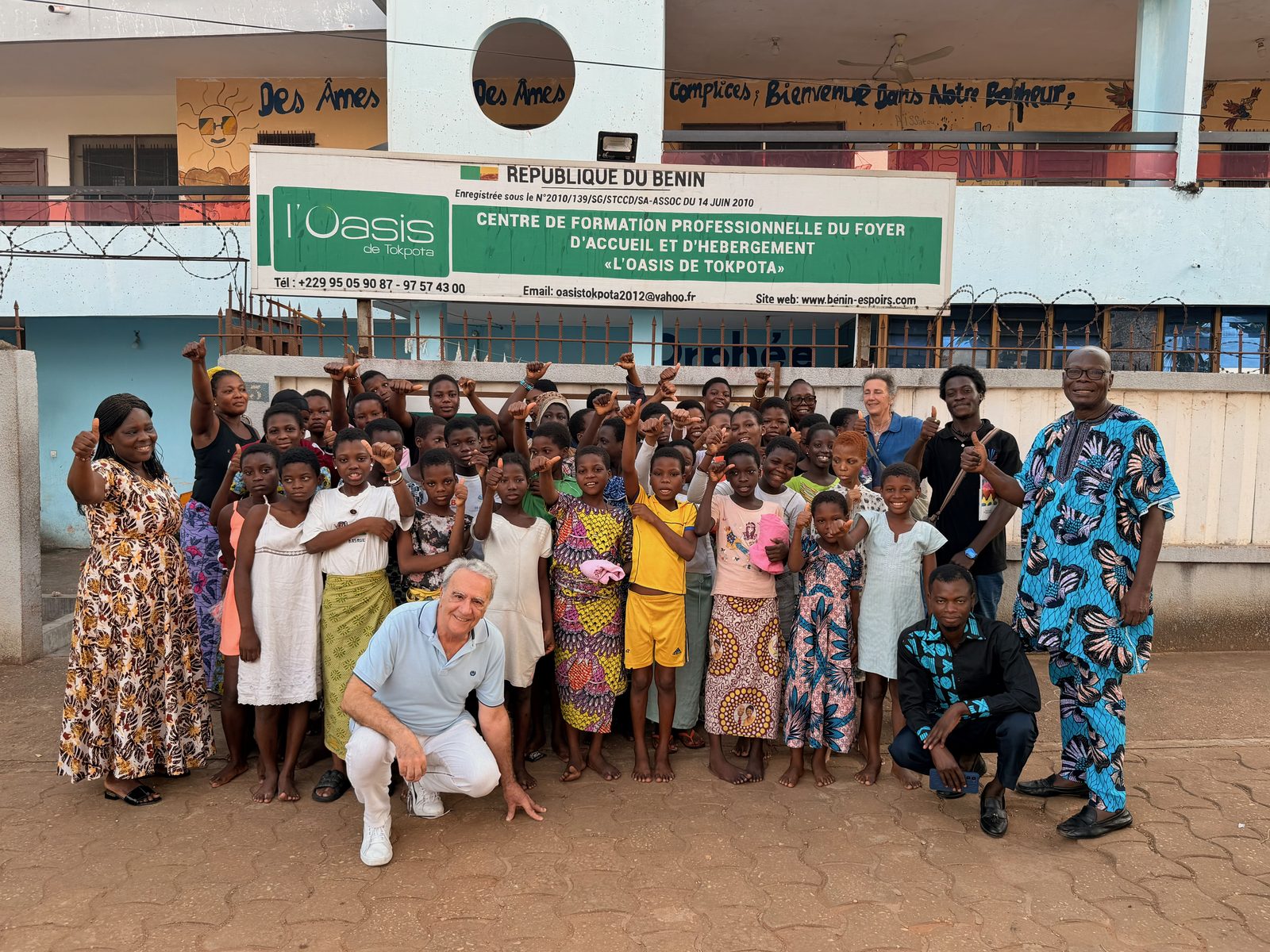 Visite du Foyer OASIS de Porto-Novo, soutenu par BEA